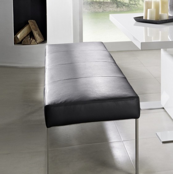 Banc Puredining 220 Cm Cuir Ou Tissu Et Chrome
