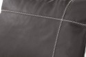 Coussin cuir rectangle coutures contrastées 60 x 40 cm