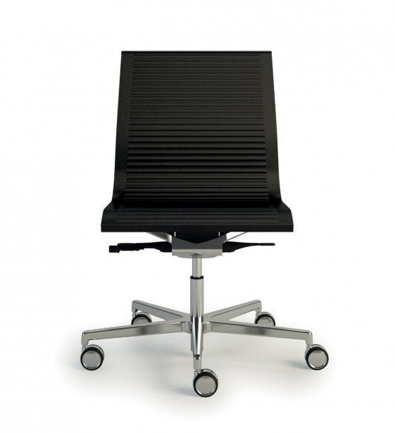 Nulite Chaise Cuir Sur Roulettes De Bureau Design Sans Accoudoirs