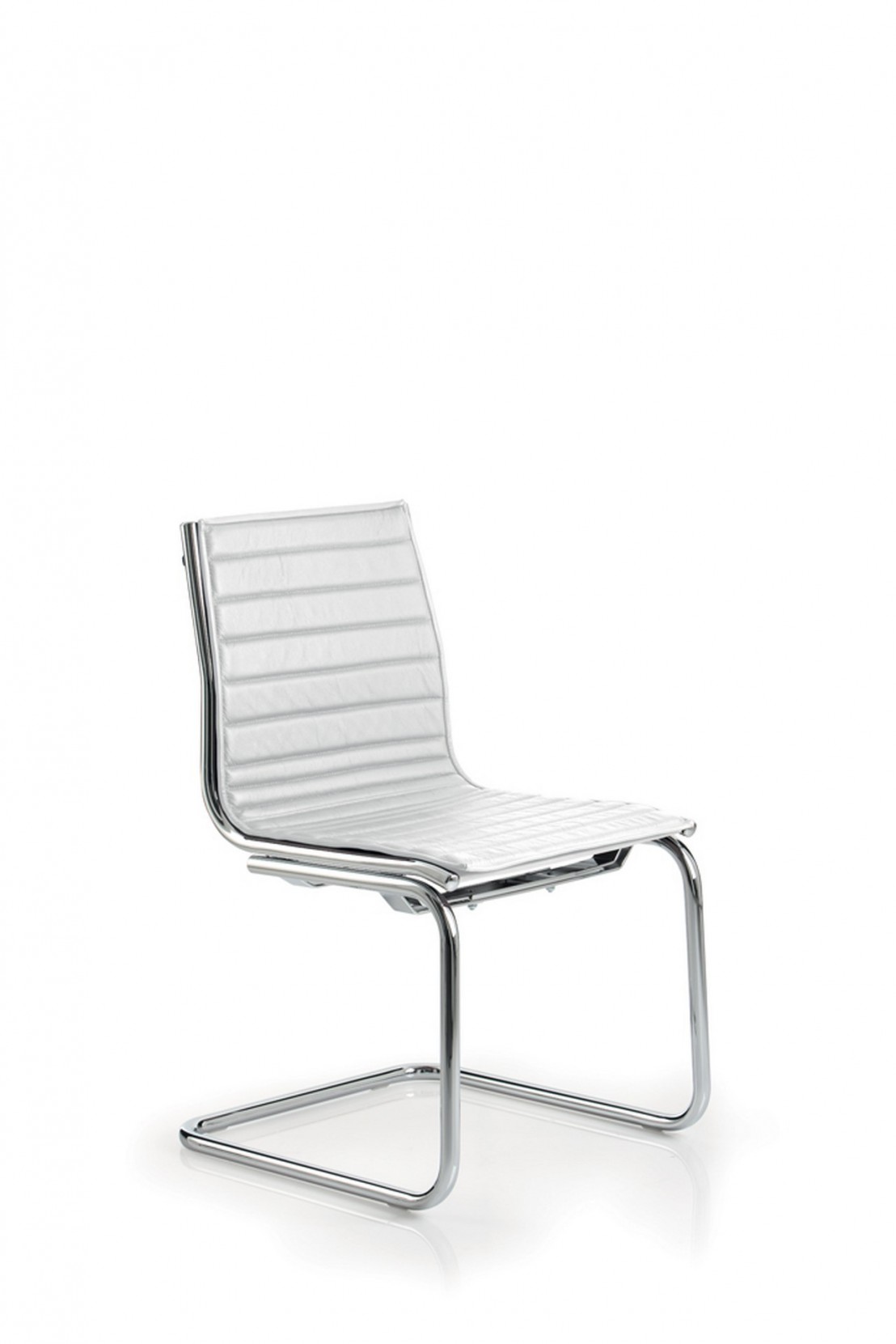 Chaise LIGHT visiteur en cuir ou tissu sans accoudoir LUXY