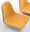 Tabourets de bar EPOCA par 4, assise et dos cuir ou tissu couleur au choix