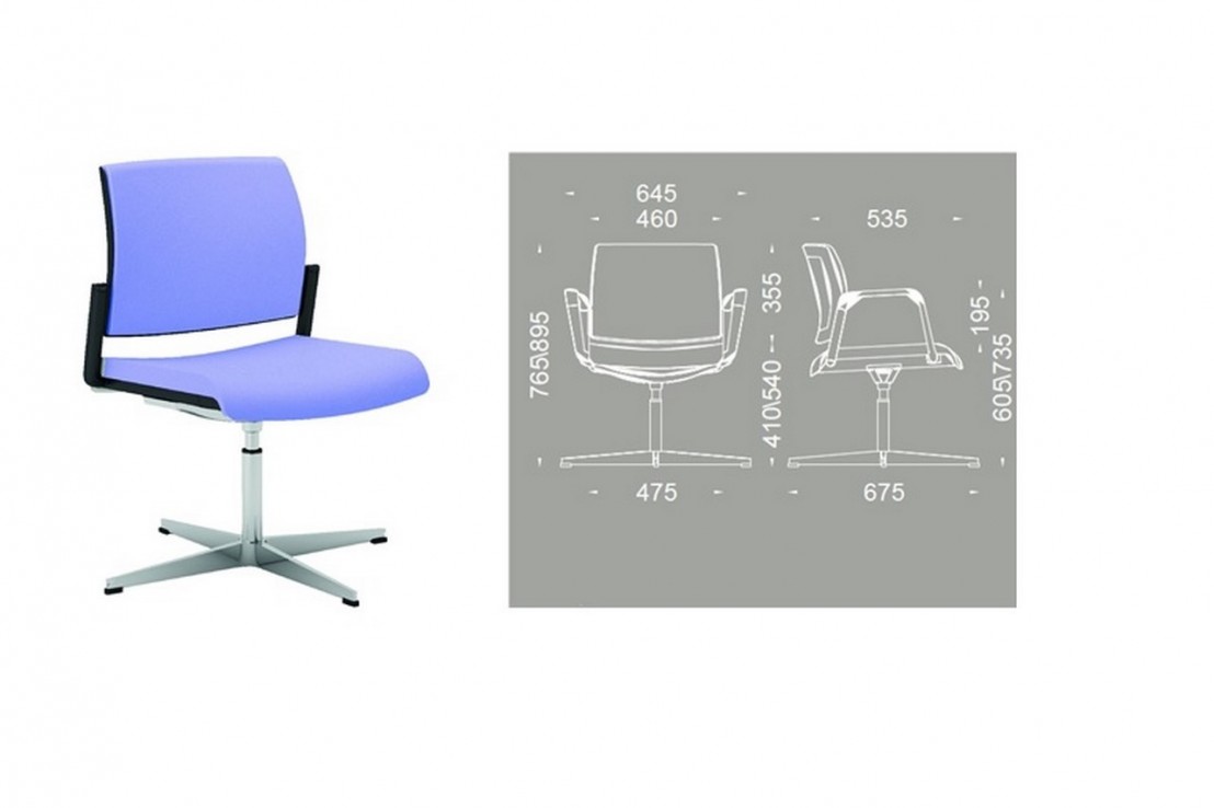 Chaise De Bureau Ou De Reunion Design Pivotante Cuir Ou Tissu