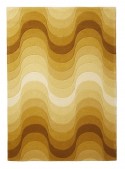 Tapis VERPAN WAVE jaune Verner Panton 240x170 cm pure laine vierge