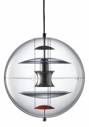 VP GLOBE VERPAN 40 cm avec réflecteurs en verre fumé, lampe à suspendre