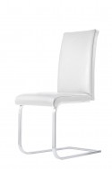 Chaise LOFTY.M : lot de 4 chaises design 4 pieds ou luge cuir ou tissu