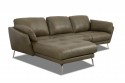 AM.MELVIN, canapé d'angle avec chaise longue, confort souple, cuir ou tissu