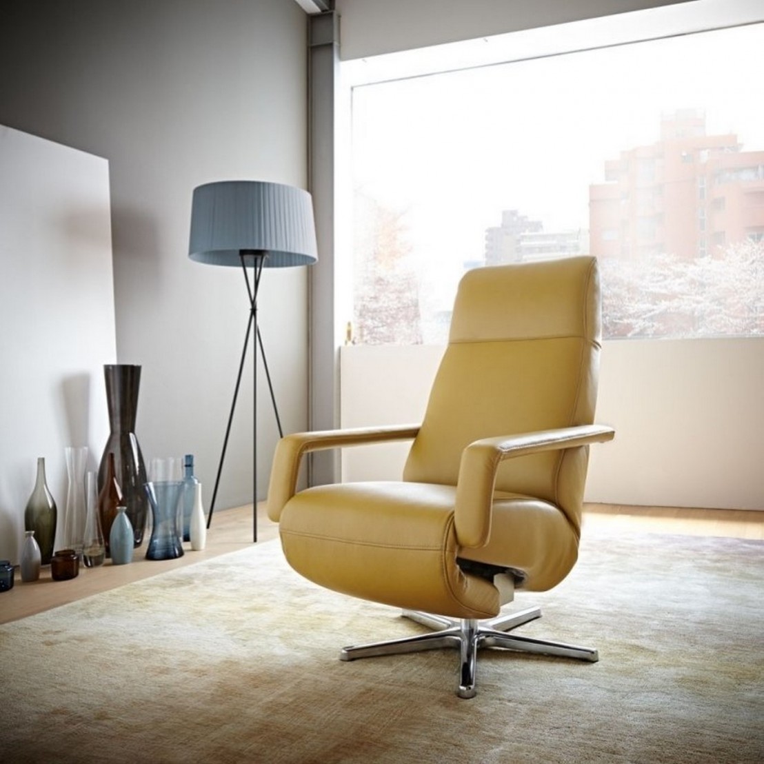 Fauteuil releveur design RUN de relaxation en cuir