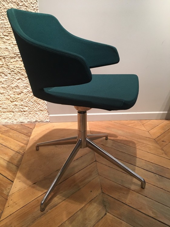 Design Vert Oblique 4 Meraviglia Tissu Seanroyale Pivotant Étoile FoncéPied Branches Fauteuil Luxy xhBsQrdtC