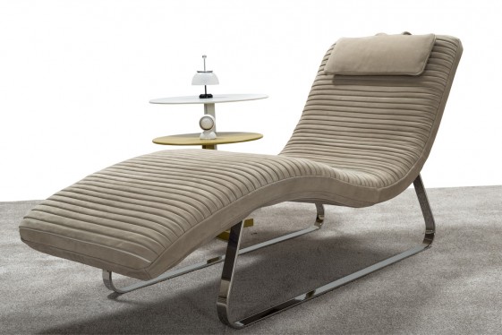 Relax Chaise longue Livourne II cuir/cuir synthétique recamiere chaise longue