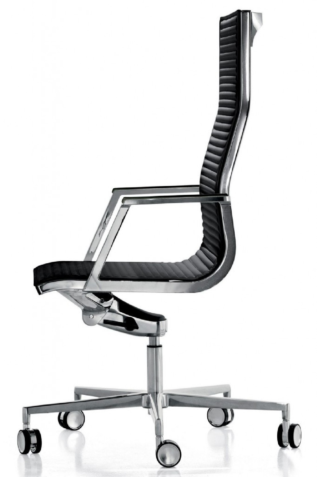 Fauteuil De Bureau Design En Cuir Noir Nulite