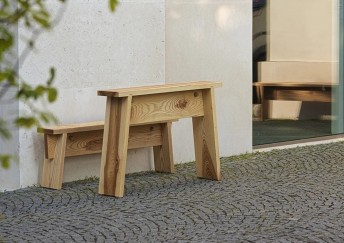 STOK, banc hauteur d'assise au choix en bois massif intérieur / extérieur