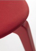 Bliss, chaises en hêtre tapissées tissu et laquées, par 4