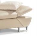Canapé 2,5 places cuir ou tissu design LINEFLEX, profondeur réglable !