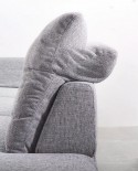 Canapé profondeur assise réglable & appuie-têtes LINEFLEX 3 places design cuir ou tissu