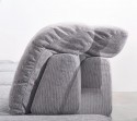 Canapé 3 places LINEFLEX avec très grande chaise longue double accoudoirs cuir ou tissu