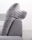 Canapé d’angle LINEflex 4 places avec retour ottomane en cuir ou tissu