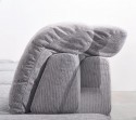 Canapé d’angle LINEflex 4 places avec retour ottomane en cuir ou tissu