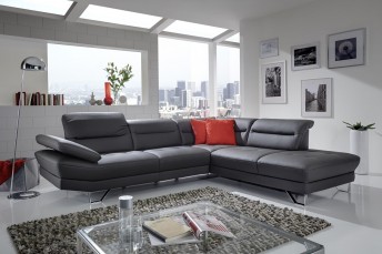 Canape D Angle Cuir Ou Tissu 5 Places Decade