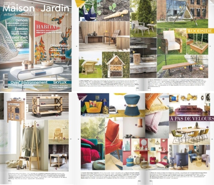 Magazine Maison et Jardin Actuels : EGOE AXIS, TON chaise Valencia, SEANROYALE Table & chaises velours et cuir MR LEWIS